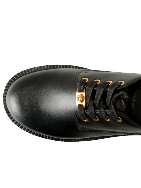 Versace Men\'s Black Leather Lace Up Derby Shoes US 8 IT 41 main image 6